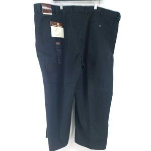 Oak Hill Men's Size 50/28 Relaxed Waist Dress Pants Black